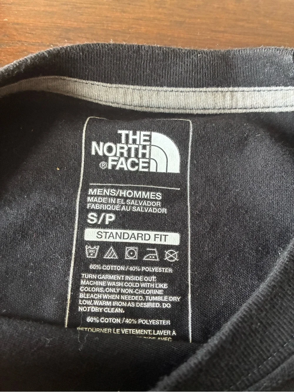 The North Face x National Geographic mens S Black Long Sleeve Logo Tee Recycled